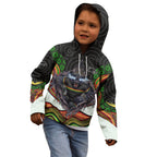 Penrith Panthers Kid Hoodie The Scream of Lightning Eyes - Indigenous Dot Ripping Effect