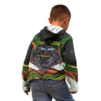 Penrith Panthers Kid Hoodie The Scream of Lightning Eyes - Indigenous Dot Ripping Effect