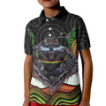 Penrith Panthers Kid Polo Shirt The Scream of Lightning Eyes - Indigenous Dot Ripping Effect