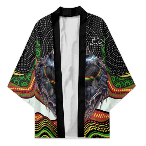 Penrith Panthers Kimono The Scream of Lightning Eyes - Indigenous Dot Ripping Effect