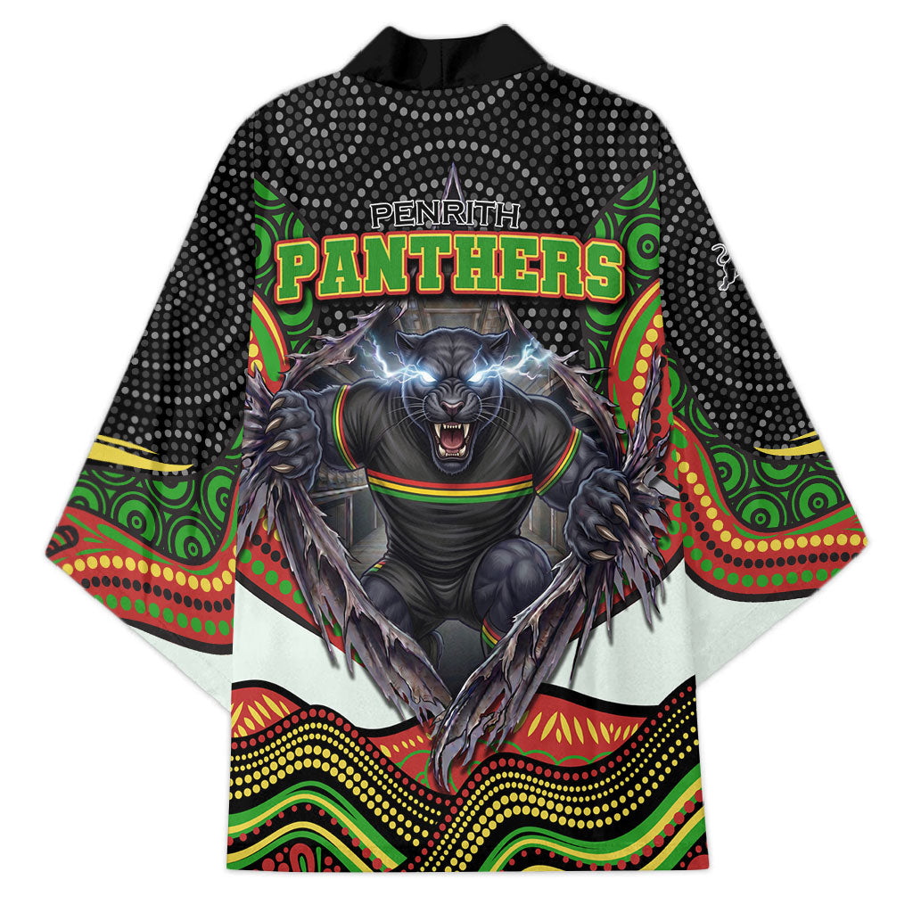 Penrith Panthers Kimono The Scream of Lightning Eyes - Indigenous Dot Ripping Effect