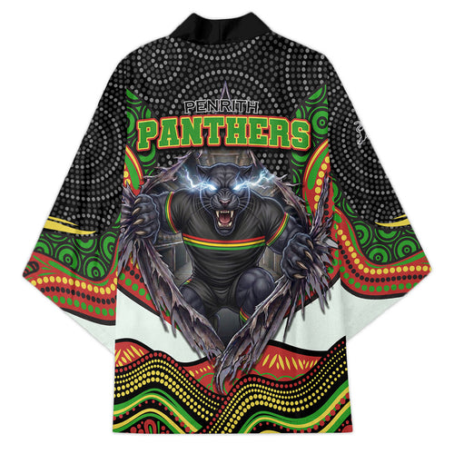 Penrith Panthers Kimono The Scream of Lightning Eyes - Indigenous Dot Ripping Effect