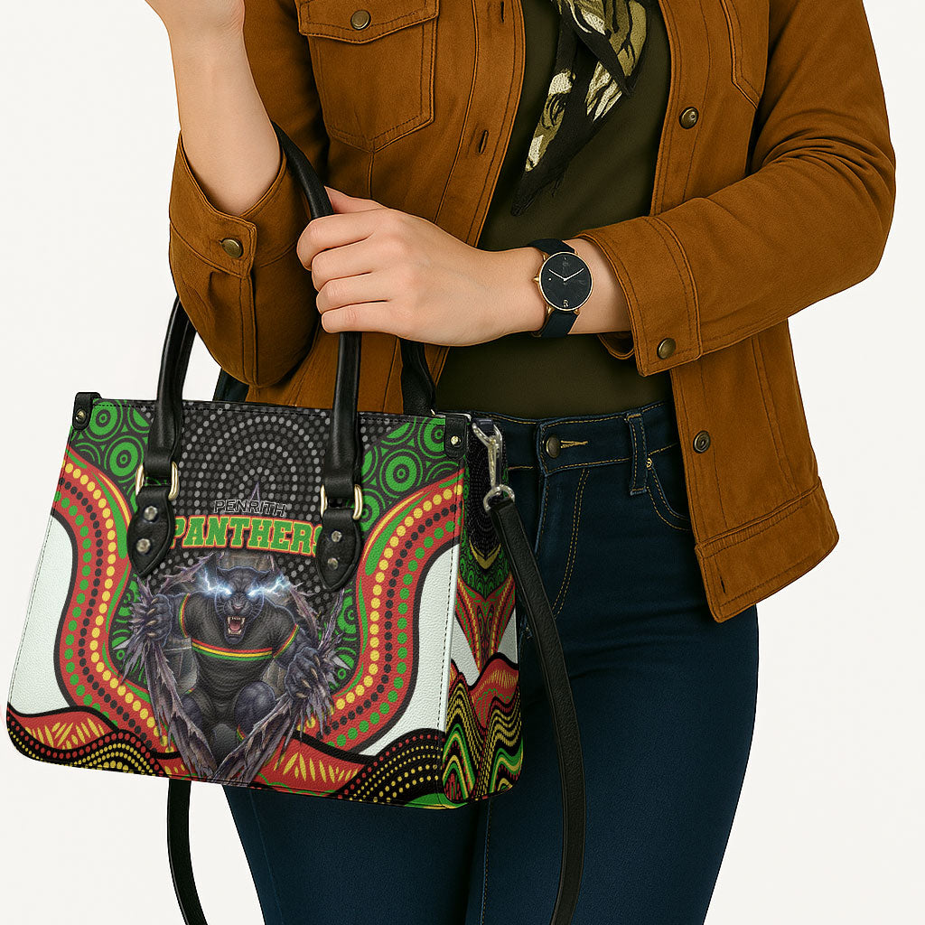 Penrith Panthers Leather Bag The Scream of Lightning Eyes - Indigenous Dot Ripping Effect