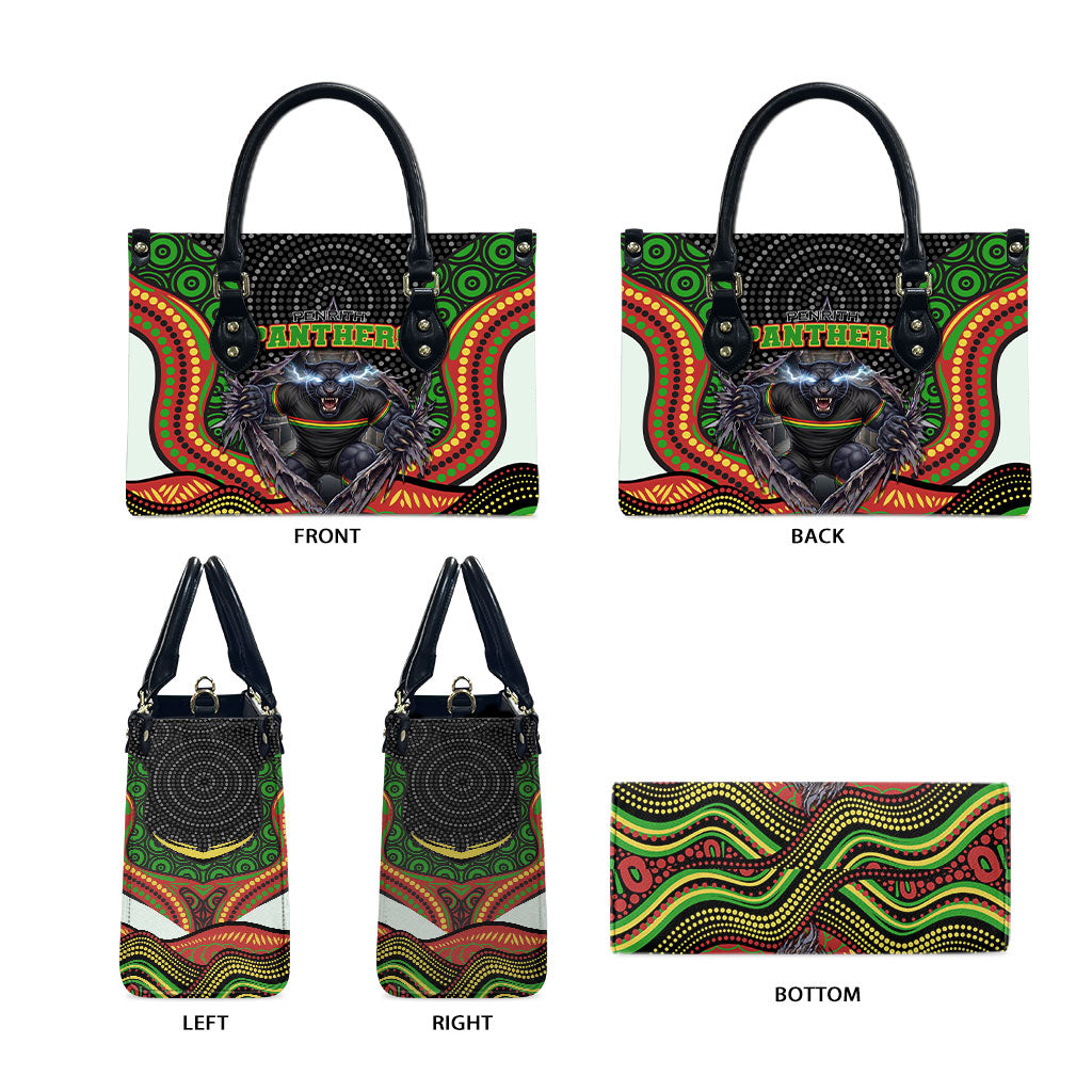 Penrith Panthers Leather Bag The Scream of Lightning Eyes - Indigenous Dot Ripping Effect