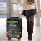 Penrith Panthers Luggage Cover The Scream of Lightning Eyes - Indigenous Dot Ripping Effect
