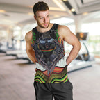 Penrith Panthers Men Tank Top The Scream of Lightning Eyes - Indigenous Dot Ripping Effect