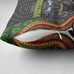 Penrith Panthers Pillow Cover The Scream of Lightning Eyes - Indigenous Dot Ripping Effect