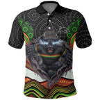 Penrith Panthers Polo Shirt The Scream of Lightning Eyes - Indigenous Dot Ripping Effect