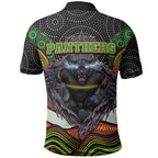 Penrith Panthers Polo Shirt The Scream of Lightning Eyes - Indigenous Dot Ripping Effect