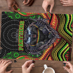 Penrith Panthers Puzzle The Scream of Lightning Eyes - Indigenous Dot Ripping Effect