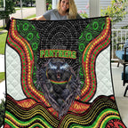 Penrith Panthers Quilt The Scream of Lightning Eyes - Indigenous Dot Ripping Effect