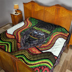 Penrith Panthers Quilt The Scream of Lightning Eyes - Indigenous Dot Ripping Effect