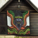 Penrith Panthers Quilt The Scream of Lightning Eyes - Indigenous Dot Ripping Effect