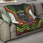 Penrith Panthers Quilt The Scream of Lightning Eyes - Indigenous Dot Ripping Effect