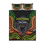 Penrith Panthers Quilt Bed Set The Scream of Lightning Eyes - Indigenous Dot Ripping Effect