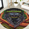 Penrith Panthers Round Carpet The Scream of Lightning Eyes - Indigenous Dot Ripping Effect