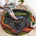 Penrith Panthers Round Carpet The Scream of Lightning Eyes - Indigenous Dot Ripping Effect