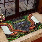 Penrith Panthers Rubber Doormat The Scream of Lightning Eyes - Indigenous Dot Ripping Effect