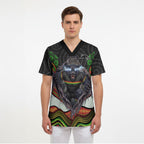 Penrith Panthers Scrub Top The Scream of Lightning Eyes - Indigenous Dot Ripping Effect