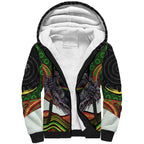 Penrith Panthers Sherpa Hoodie The Scream of Lightning Eyes - Indigenous Dot Ripping Effect