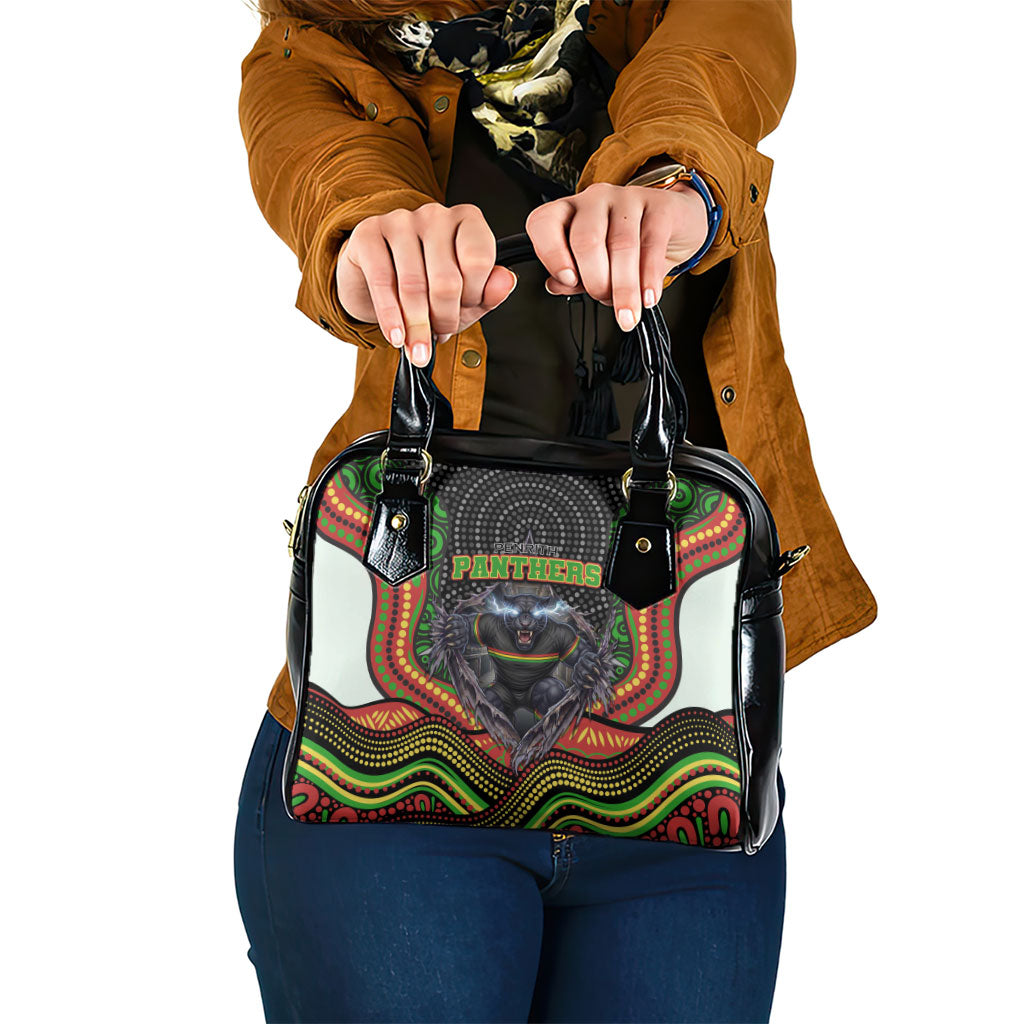 Penrith Panthers Shoulder Handbag The Scream of Lightning Eyes - Indigenous Dot Ripping Effect