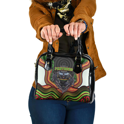 Penrith Panthers Shoulder Handbag The Scream of Lightning Eyes - Indigenous Dot Ripping Effect