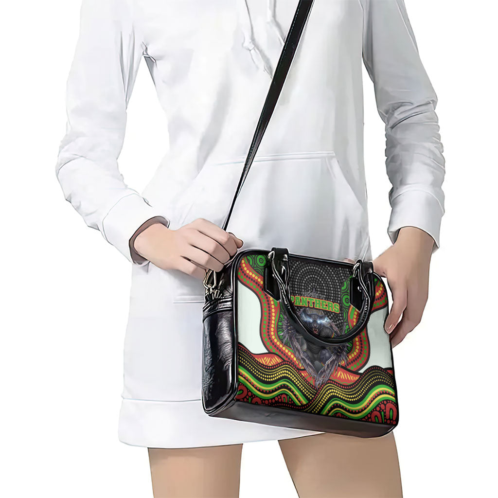 Penrith Panthers Shoulder Handbag The Scream of Lightning Eyes - Indigenous Dot Ripping Effect