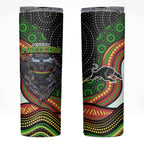 Penrith Panthers Skinny Tumbler The Scream of Lightning Eyes - Indigenous Dot Ripping Effect