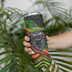 Penrith Panthers Skinny Tumbler The Scream of Lightning Eyes - Indigenous Dot Ripping Effect
