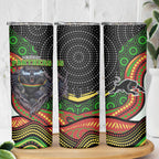 Penrith Panthers Skinny Tumbler The Scream of Lightning Eyes - Indigenous Dot Ripping Effect