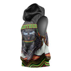 Penrith Panthers Sleeveless Hoodie The Scream of Lightning Eyes - Indigenous Dot Ripping Effect