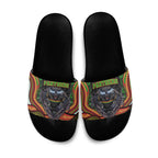 Penrith Panthers Slide Sandals The Scream of Lightning Eyes - Indigenous Dot Ripping Effect