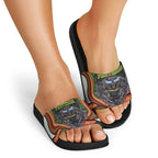Penrith Panthers Slide Sandals The Scream of Lightning Eyes - Indigenous Dot Ripping Effect