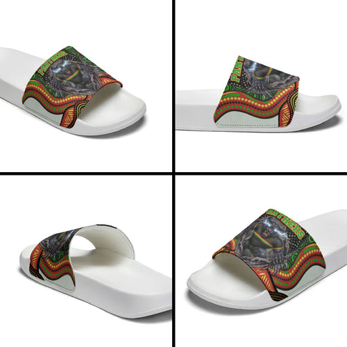 Penrith Panthers Slide Sandals The Scream of Lightning Eyes - Indigenous Dot Ripping Effect