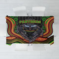 Penrith Panthers Tablecloth The Scream of Lightning Eyes - Indigenous Dot Ripping Effect