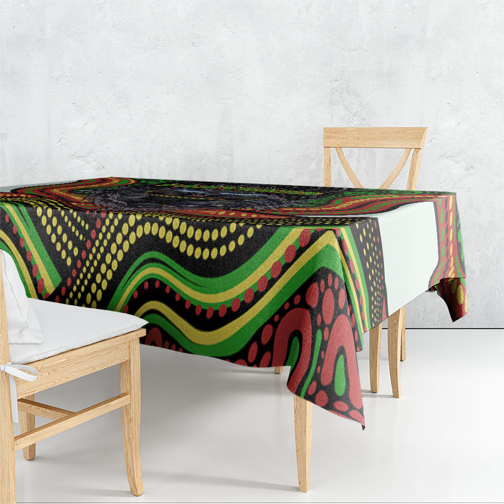 Penrith Panthers Tablecloth The Scream of Lightning Eyes - Indigenous Dot Ripping Effect