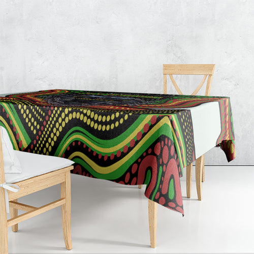 Penrith Panthers Tablecloth The Scream of Lightning Eyes - Indigenous Dot Ripping Effect