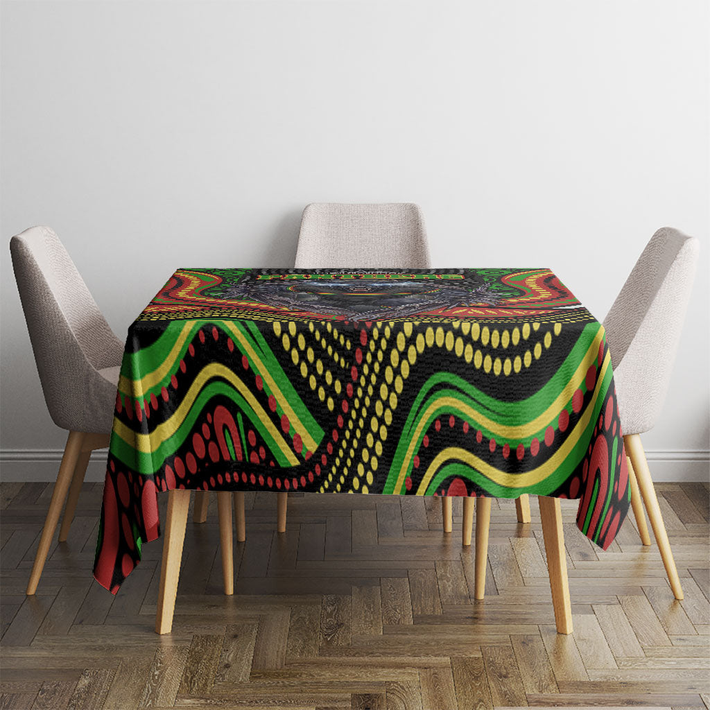 Penrith Panthers Tablecloth The Scream of Lightning Eyes - Indigenous Dot Ripping Effect