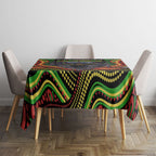 Penrith Panthers Tablecloth The Scream of Lightning Eyes - Indigenous Dot Ripping Effect