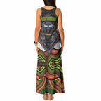 Penrith Panthers Tank Maxi Dress The Scream of Lightning Eyes - Indigenous Dot Ripping Effect