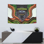 Penrith Panthers Tapestry The Scream of Lightning Eyes - Indigenous Dot Ripping Effect