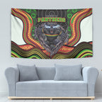 Penrith Panthers Tapestry The Scream of Lightning Eyes - Indigenous Dot Ripping Effect