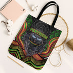Penrith Panthers Tote Bag The Scream of Lightning Eyes - Indigenous Dot Ripping Effect