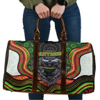 Penrith Panthers Travel Bag The Scream of Lightning Eyes - Indigenous Dot Ripping Effect