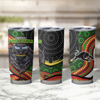 Penrith Panthers Tumbler Cup The Scream of Lightning Eyes - Indigenous Dot Ripping Effect