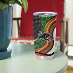 Penrith Panthers Tumbler Cup The Scream of Lightning Eyes - Indigenous Dot Ripping Effect