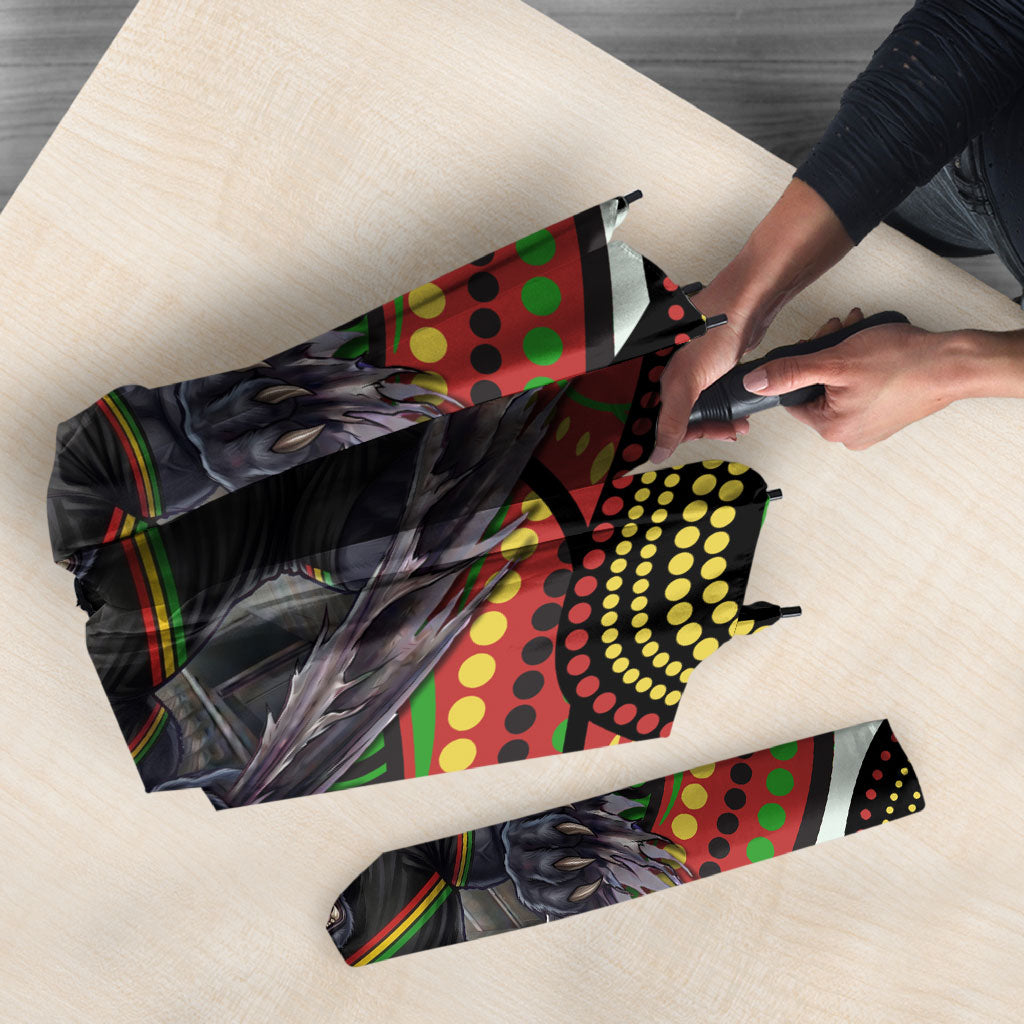 Penrith Panthers Umbrella The Scream of Lightning Eyes - Indigenous Dot Ripping Effect