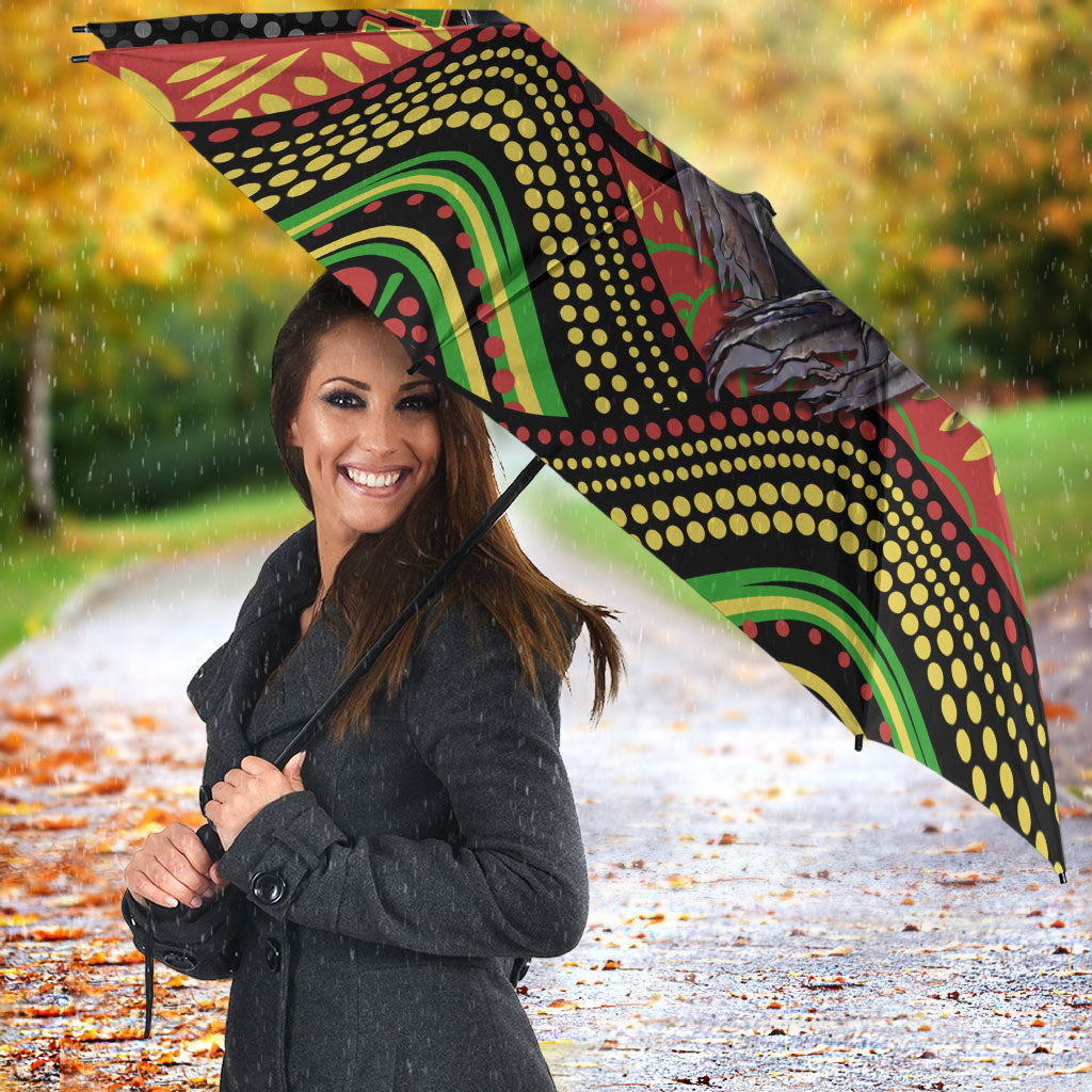 Penrith Panthers Umbrella The Scream of Lightning Eyes - Indigenous Dot Ripping Effect