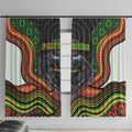 Penrith Panthers Window Curtain The Scream of Lightning Eyes - Indigenous Dot Ripping Effect