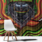 Penrith Panthers Window Curtain The Scream of Lightning Eyes - Indigenous Dot Ripping Effect